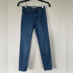 Topshop Moto Jamie Petite Skinny Jeans  Mid Rise Blue Denim Women's Size 24